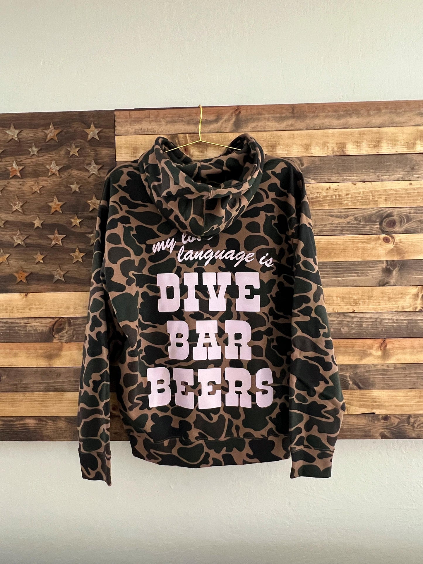 Dive Bar Beers Duck Camo Hoodie