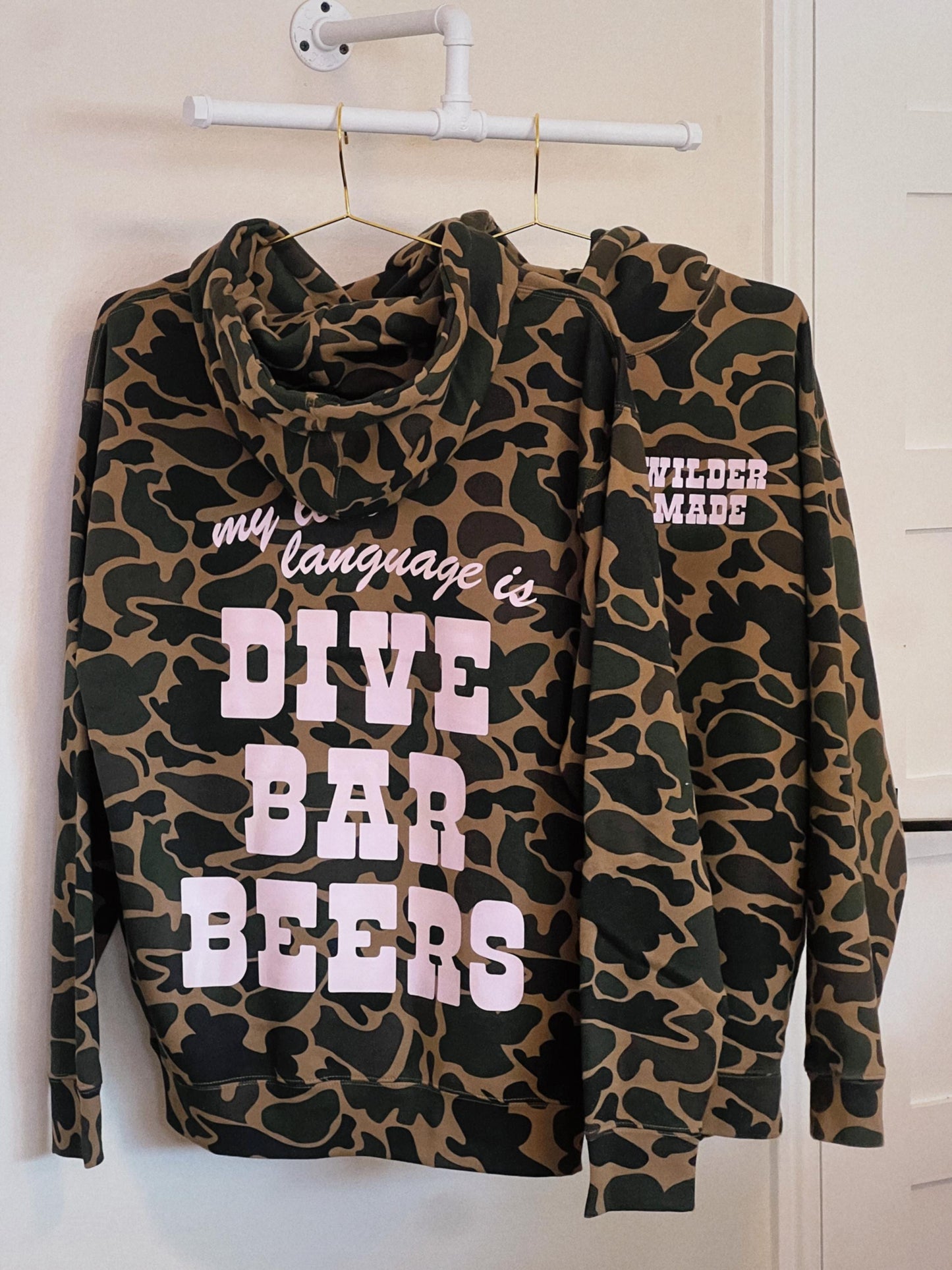 Dive Bar Beers Duck Camo Hoodie