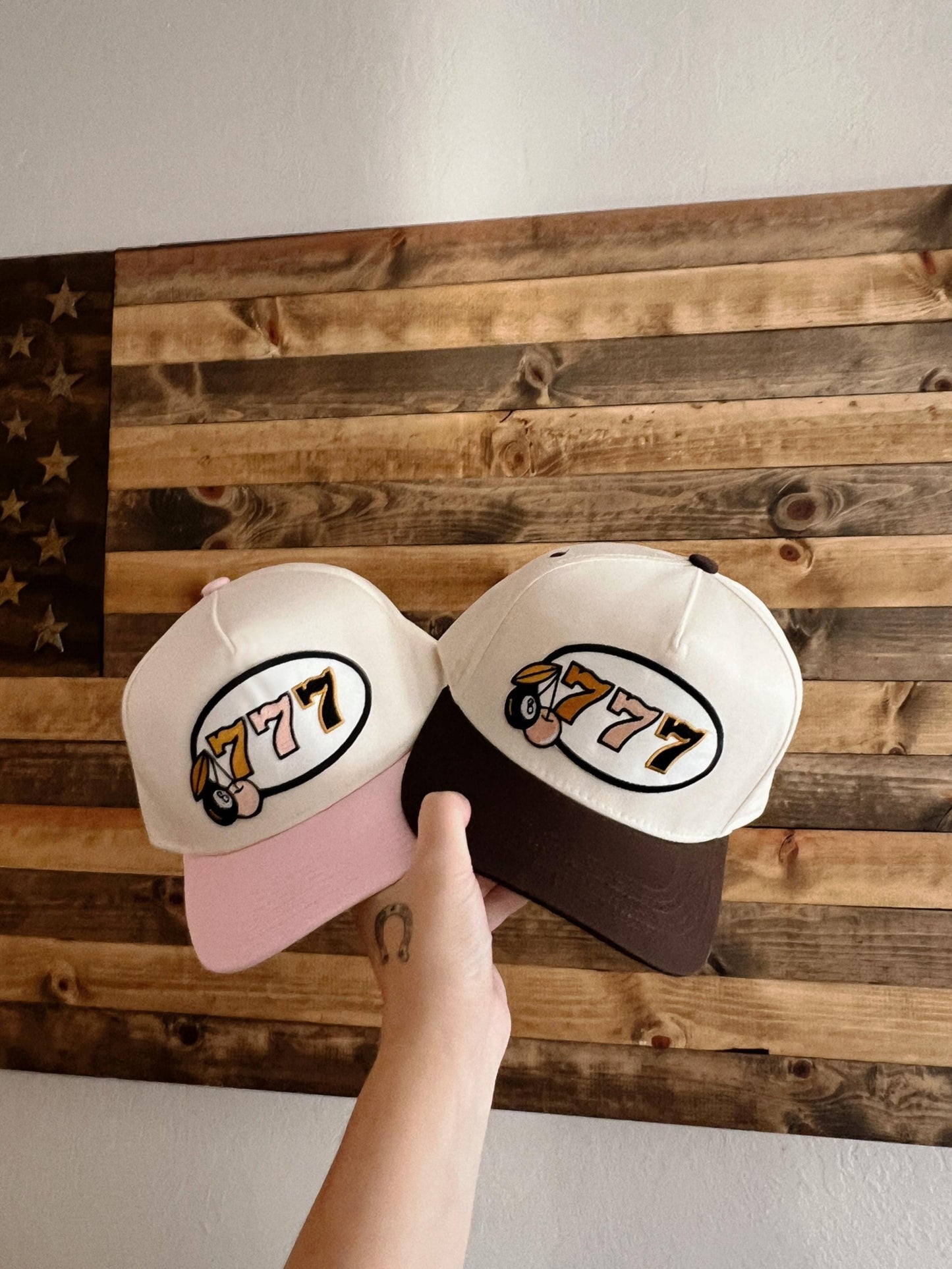 Lucky Cowgirl Angel Numbers Patch Trucker Hat