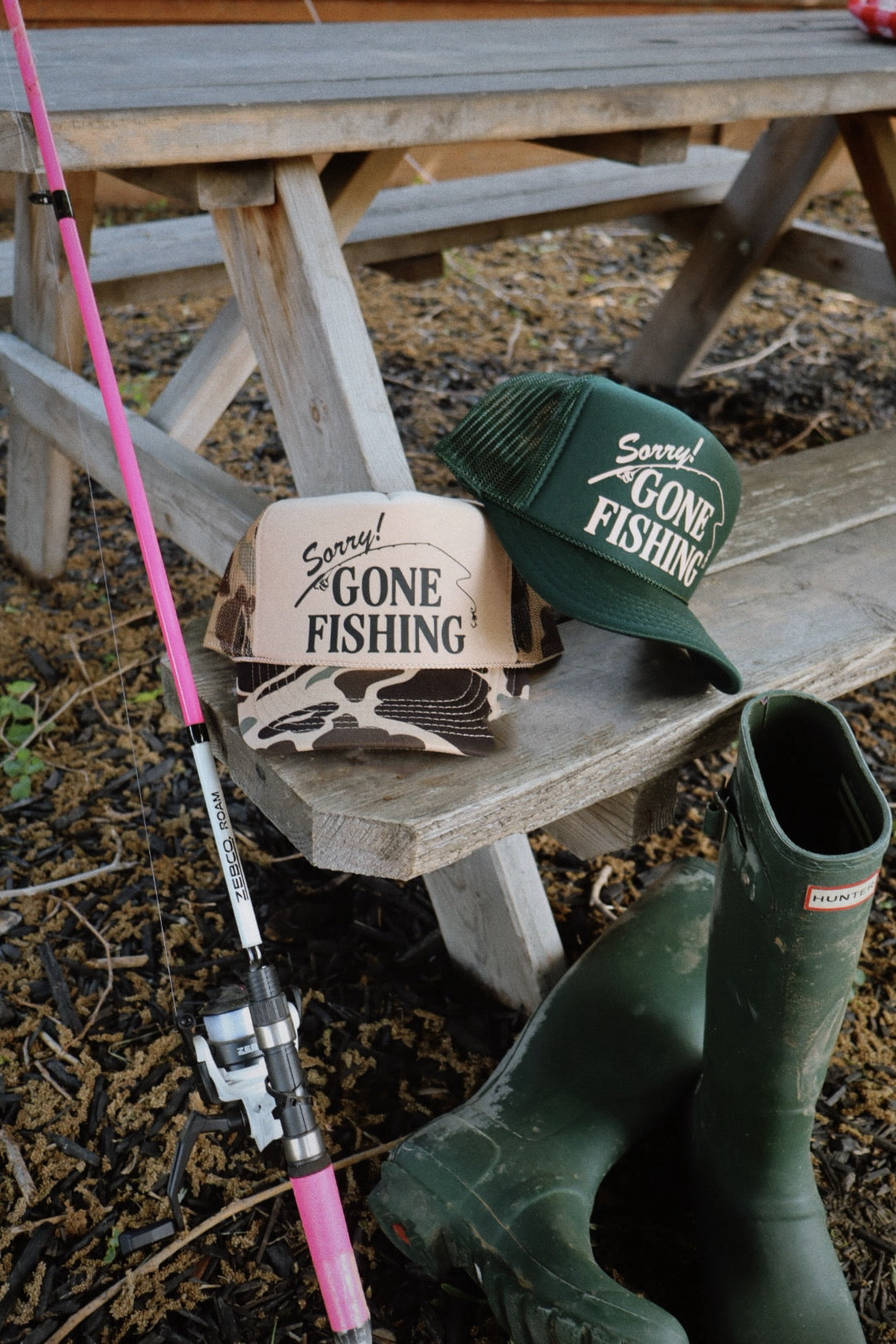 Gone Fishing Trucker Hat