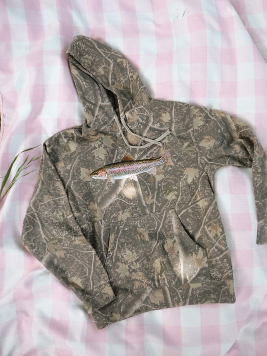 Gone Fishing (Customizable) Deadwood Camo Hoodie