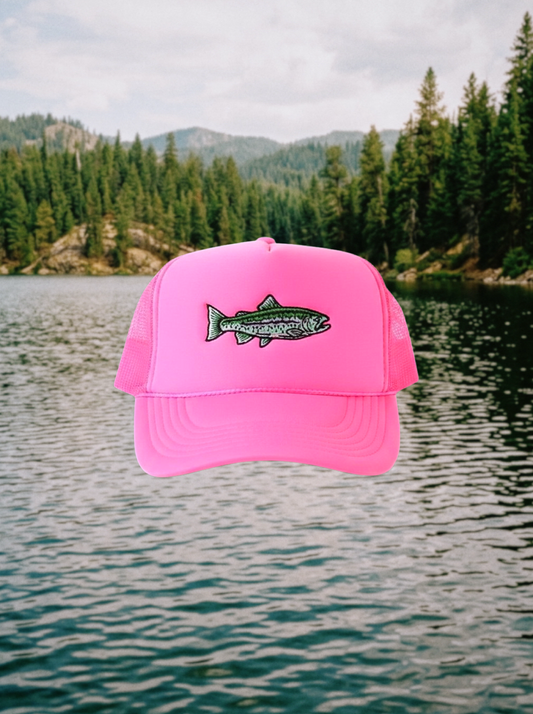Rainbow Trout Embroidered Hat