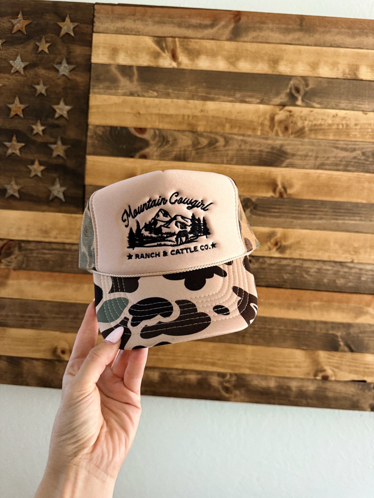 Mountain Cowgirl Embroidered Hat