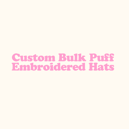 Custom Bulk Puff Embroidery