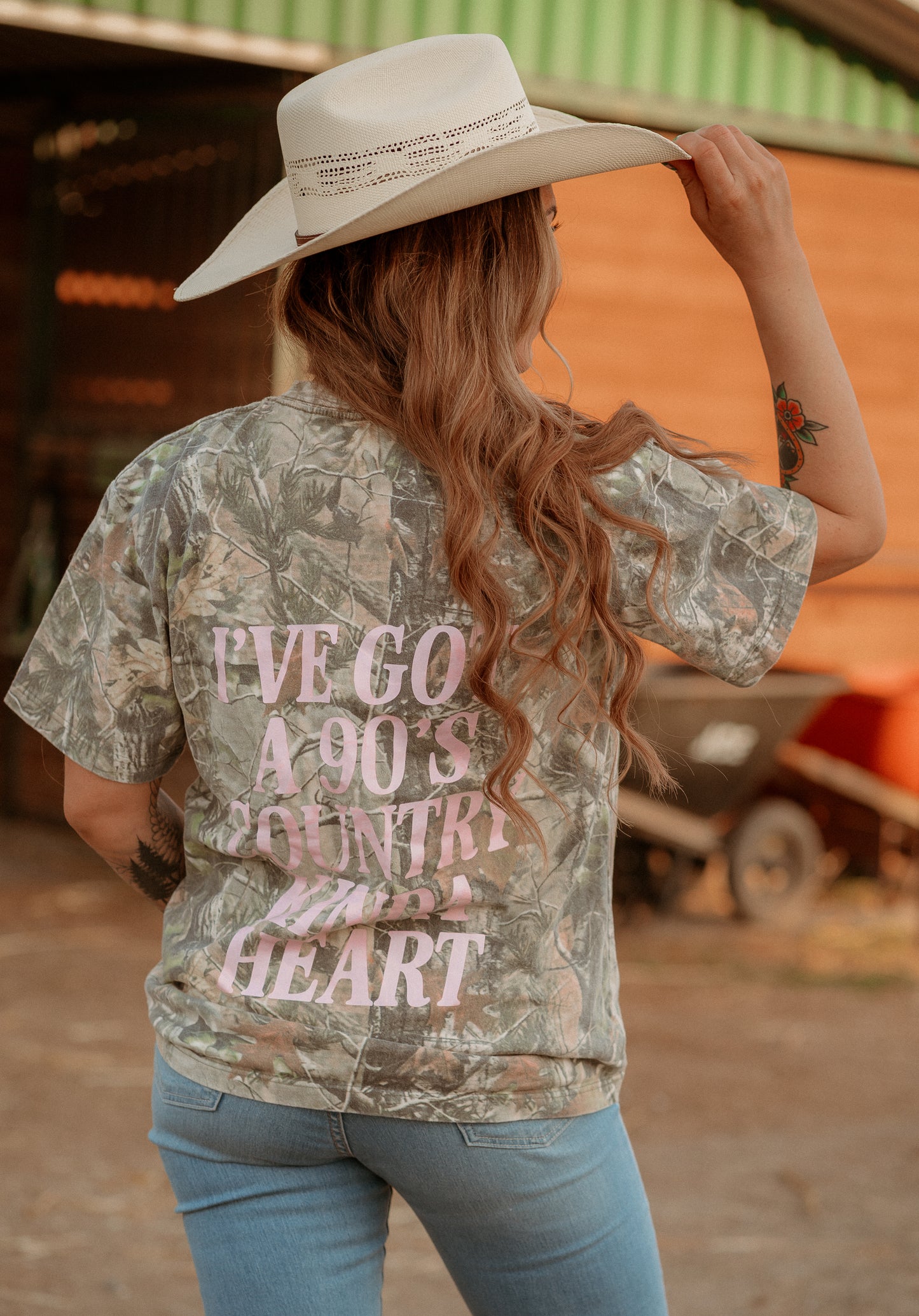 90's Country Kinda Heart Camo Tee