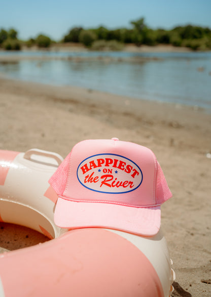 Happiest on the Lake/River Trucker Hat