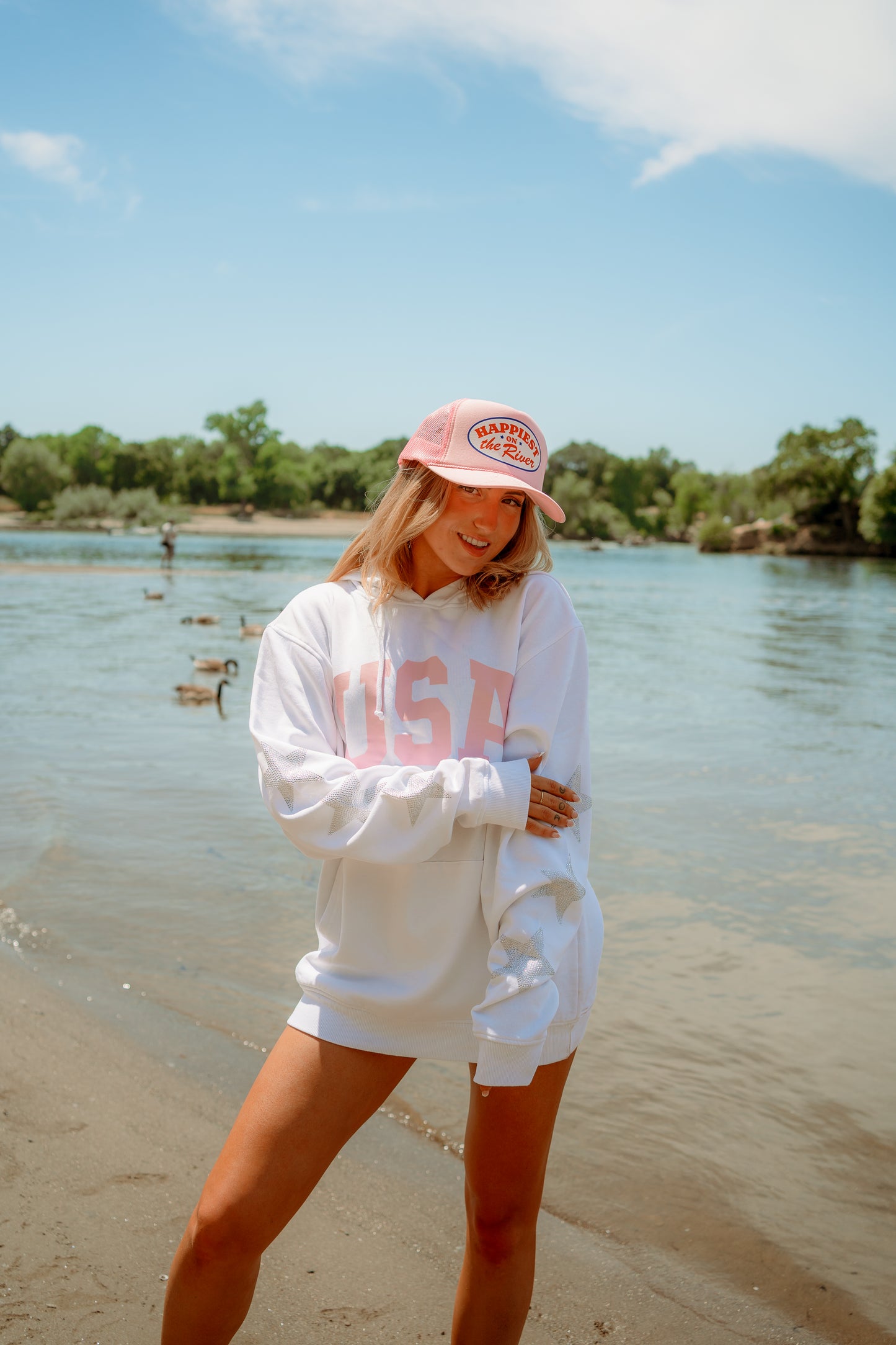 USA Rhinestone Hoodie/Crewneck