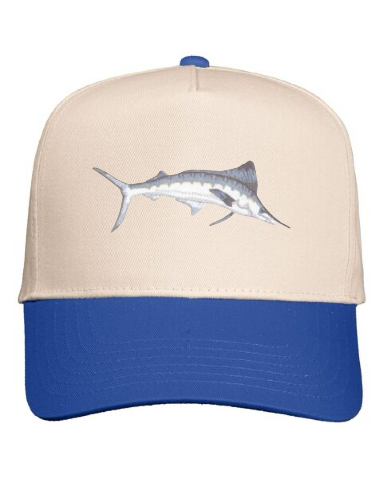 Custom Embroidered White Marlin Hats