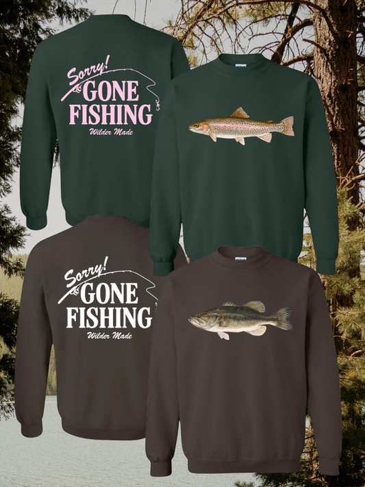 Gone Fishing (Customizable) Crewneck