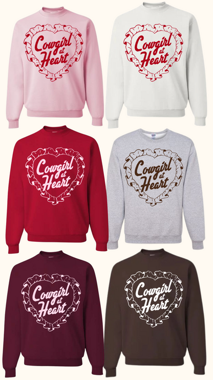 Cowgirl at Heart Customizable Crewneck