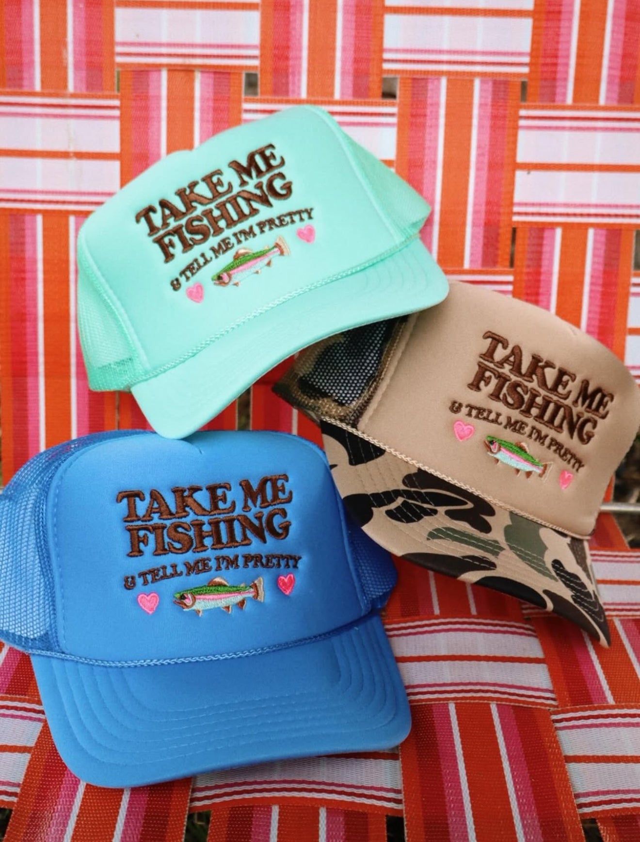 Take Me Camping/Fishing Embroidered Hat