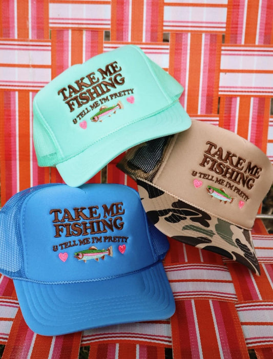 Take Me Camping/Fishing Embroidered Hat
