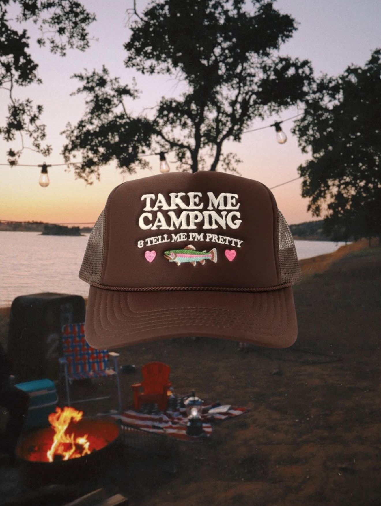 Take Me Camping/Fishing Embroidered Hat