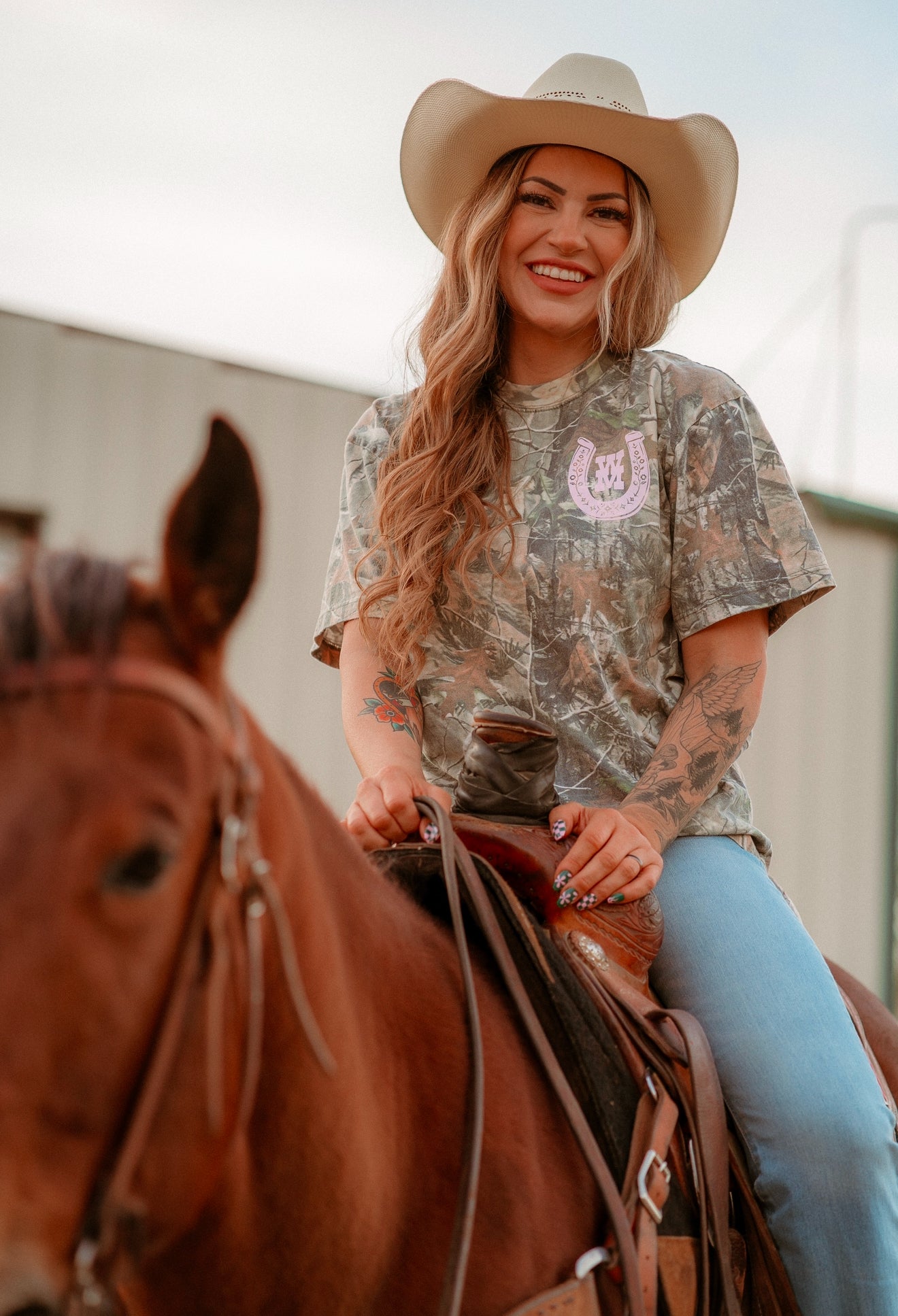 90's Country Kinda Heart Camo Tee