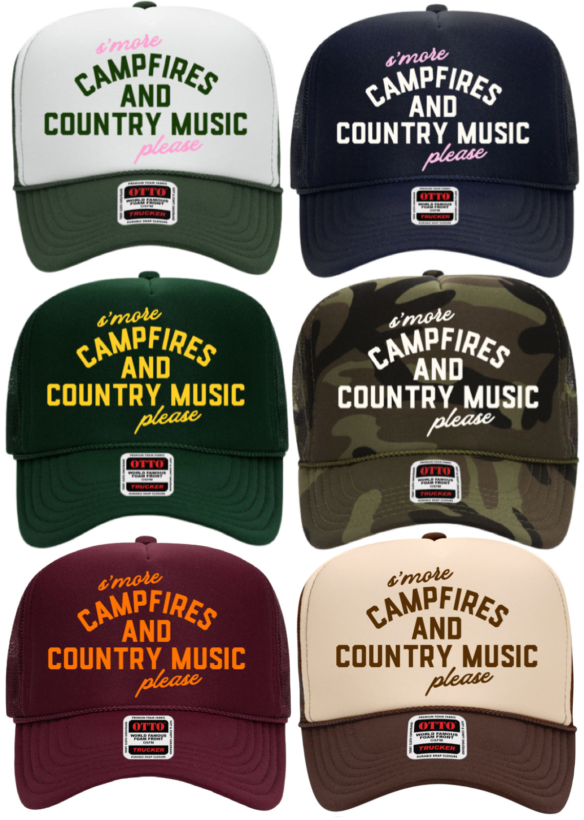 Campfires & Country Music Trucker Hat
