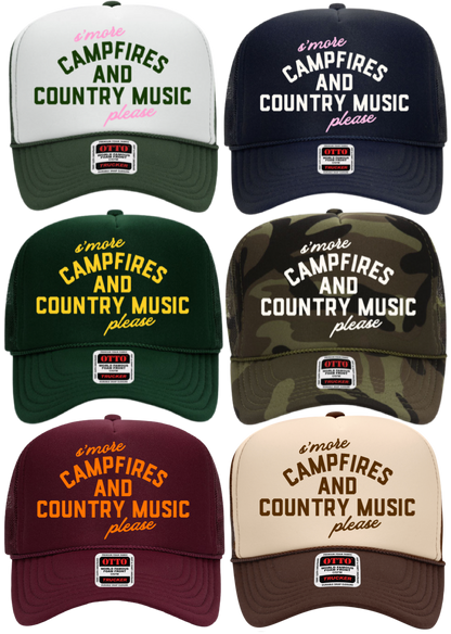 Campfires & Country Music Trucker Hat