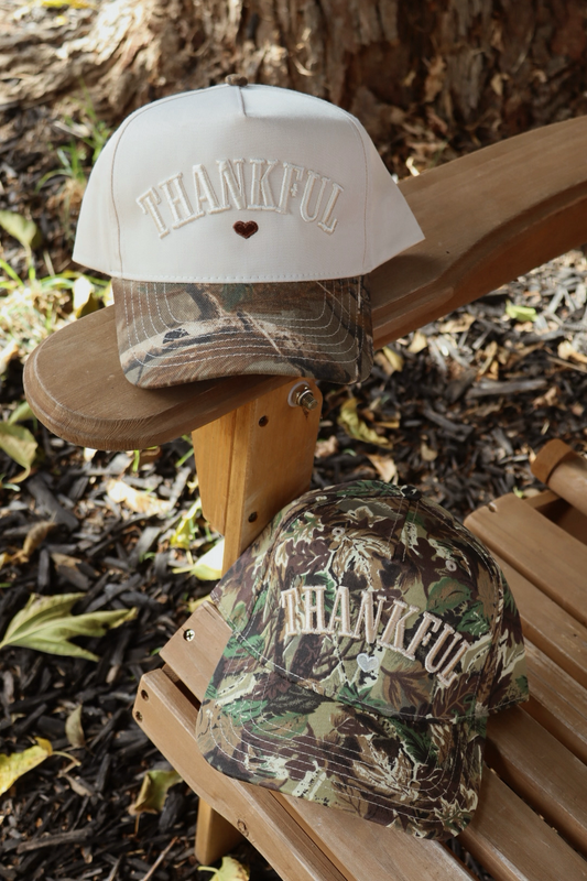 Thankful Puff Embroidered Hat