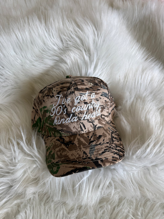 90's Country Kinda Heart - Tan Camo