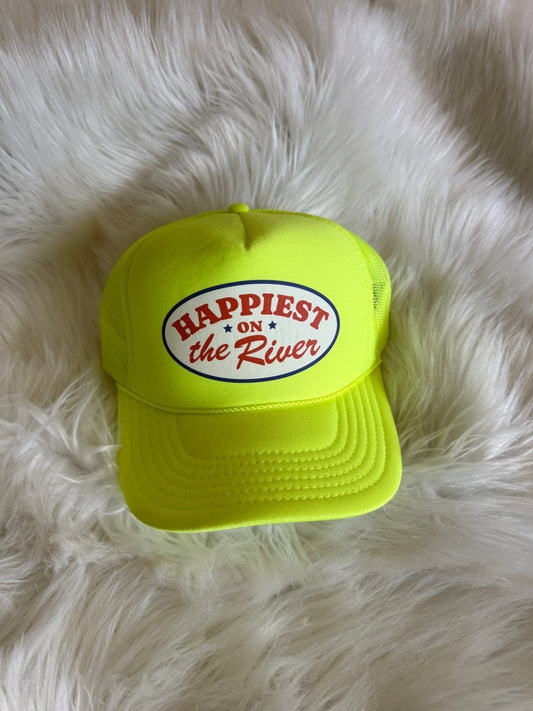 Happiest on the River - Neon Yellow