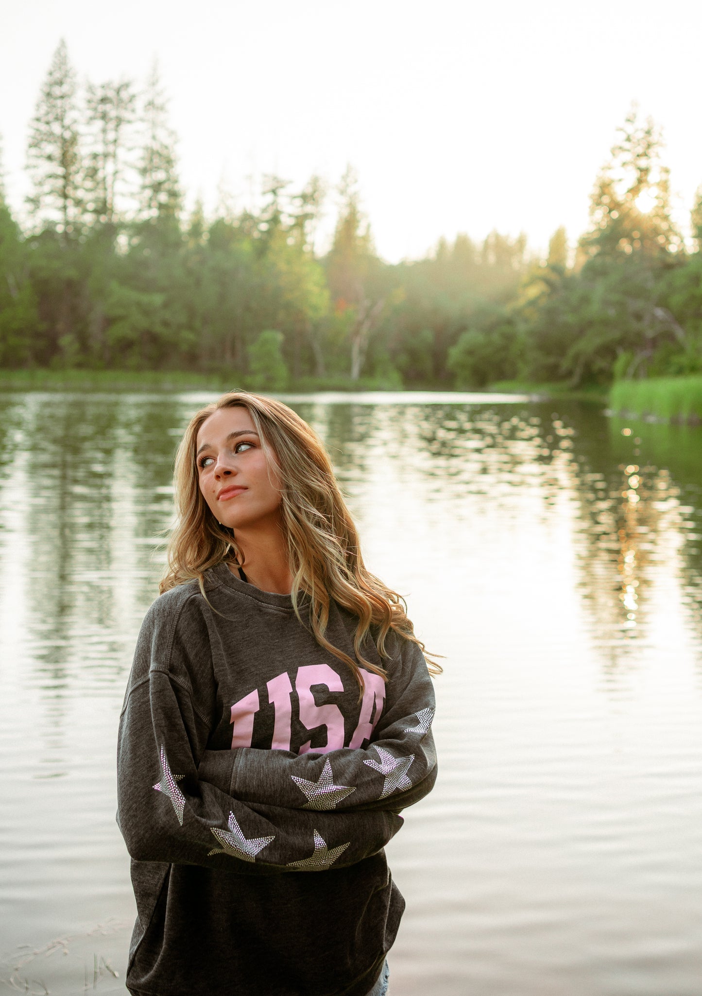USA Rhinestone Hoodie/Crewneck