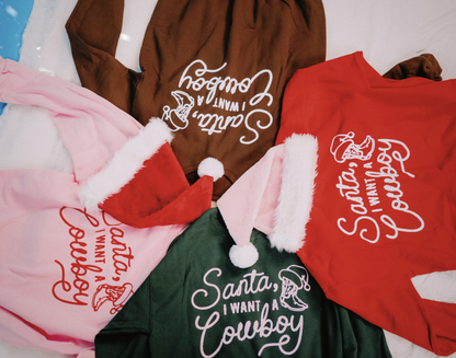 Santa, I Want A Cowboy Crewneck