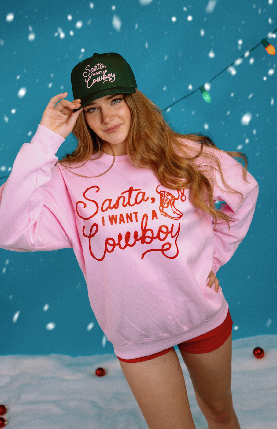 Santa, I Want A Cowboy Embroidered Hat
