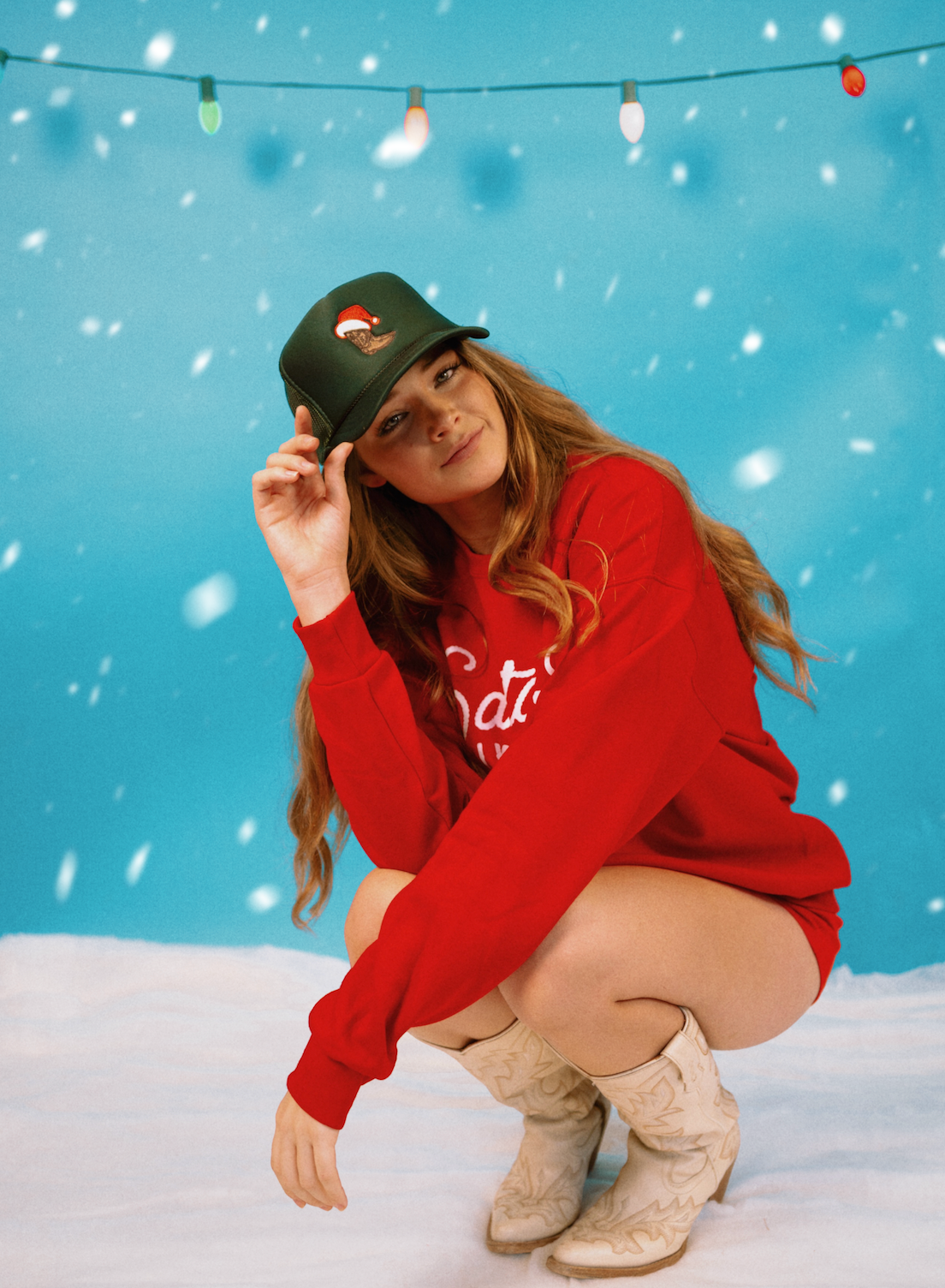 Cowboy Christmas Embroidered Hat