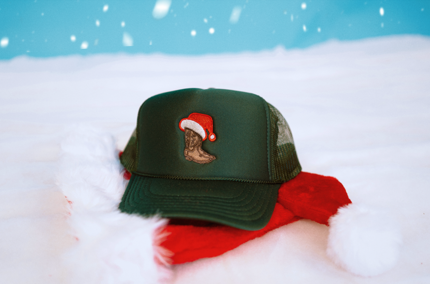 Cowboy Christmas Embroidered Hat