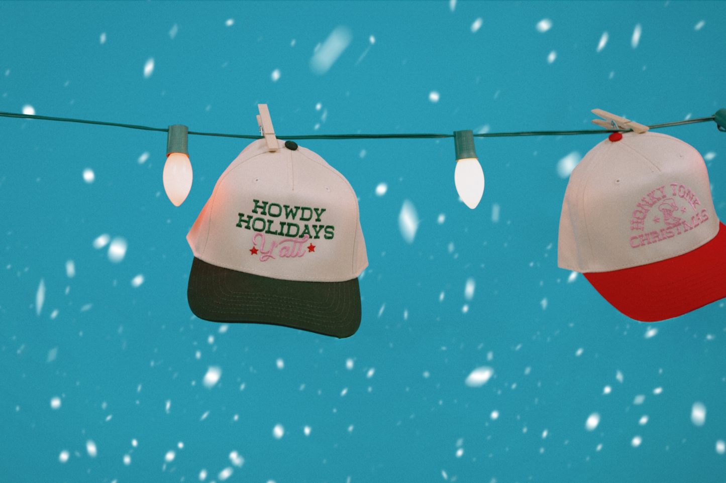 Howdy Holidays Y'all Embroidered Hat