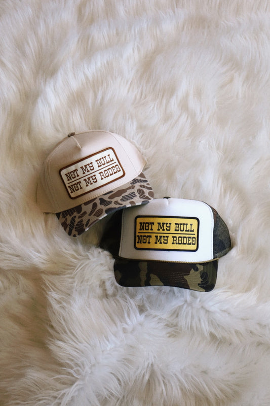 Not My Bull, Not My Rodeo Patch Trucker Hat