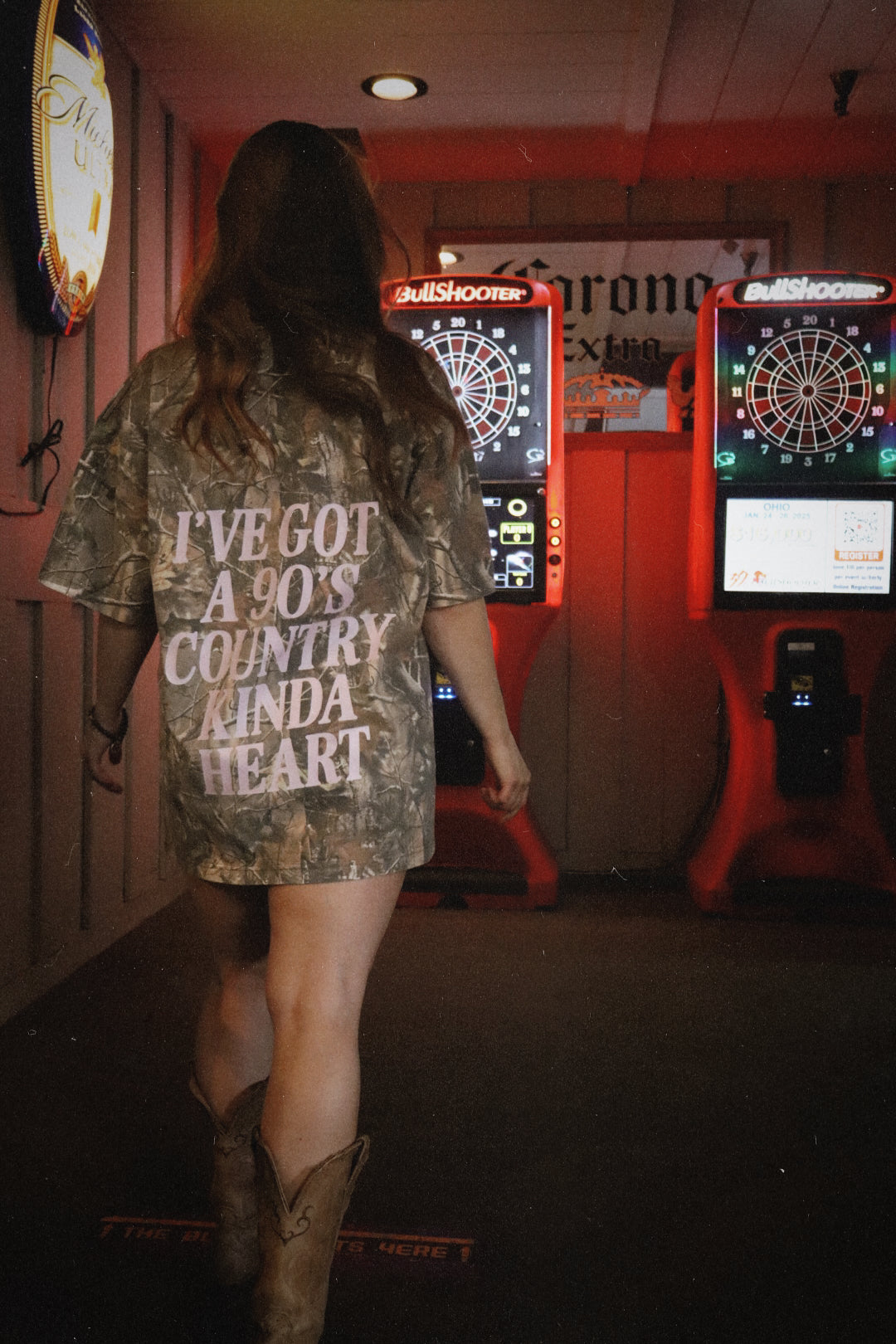 90's Country Kinda Heart Camo Tee
