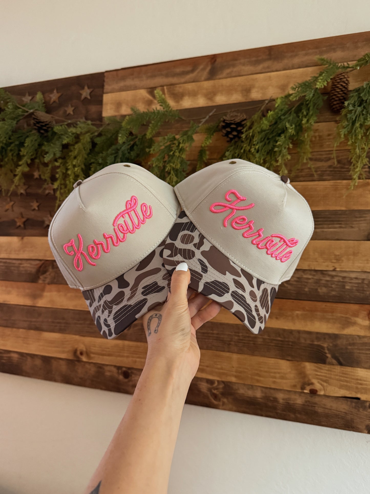 Custom Cursive Puff Embroidered Hat