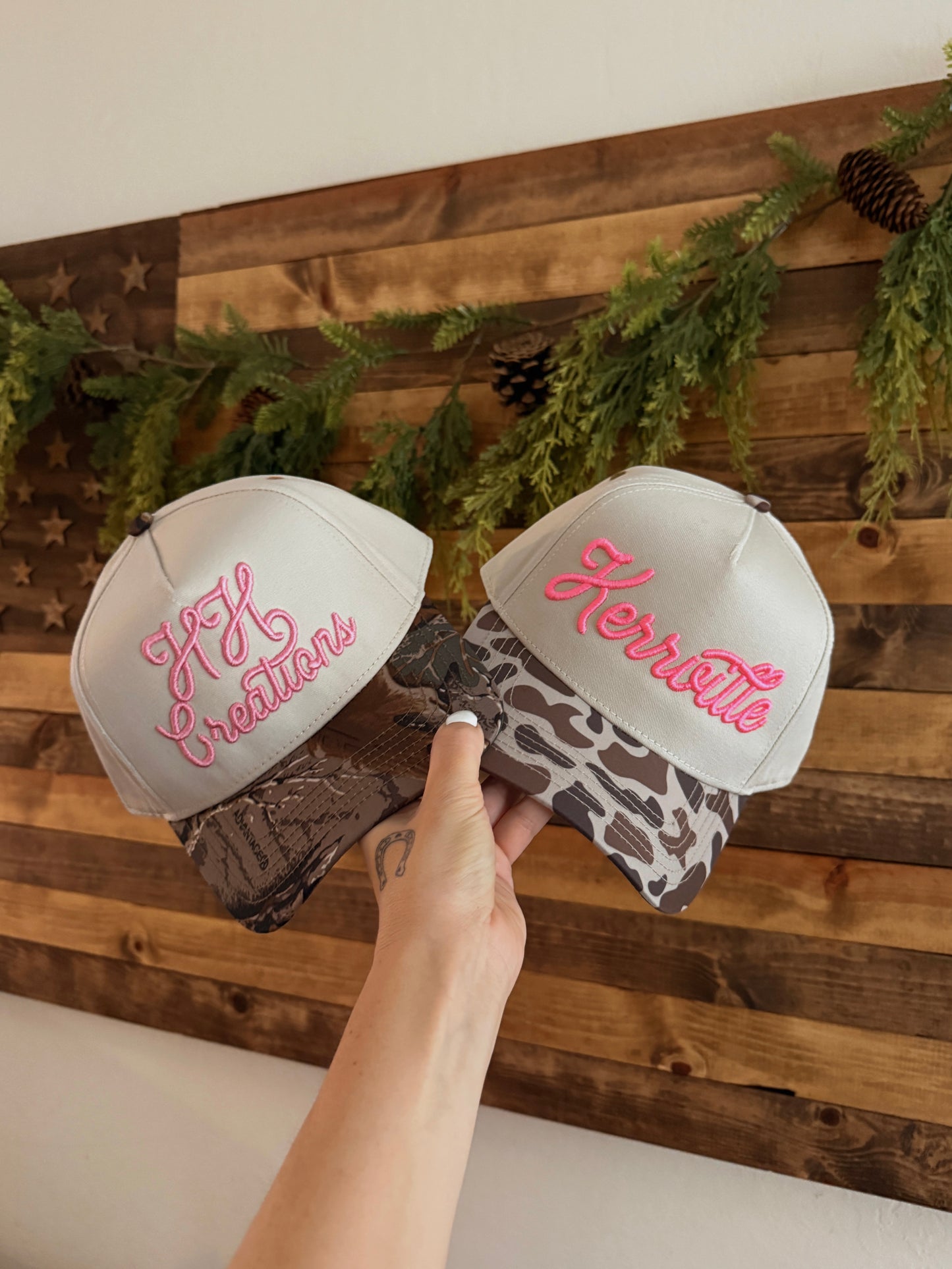 Custom Cursive Puff Embroidered Hat