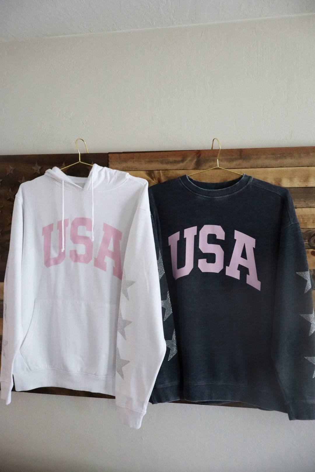 USA Rhinestone Hoodie/Crewneck