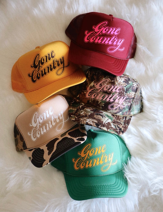 Gone Country Printed Trucker Hat