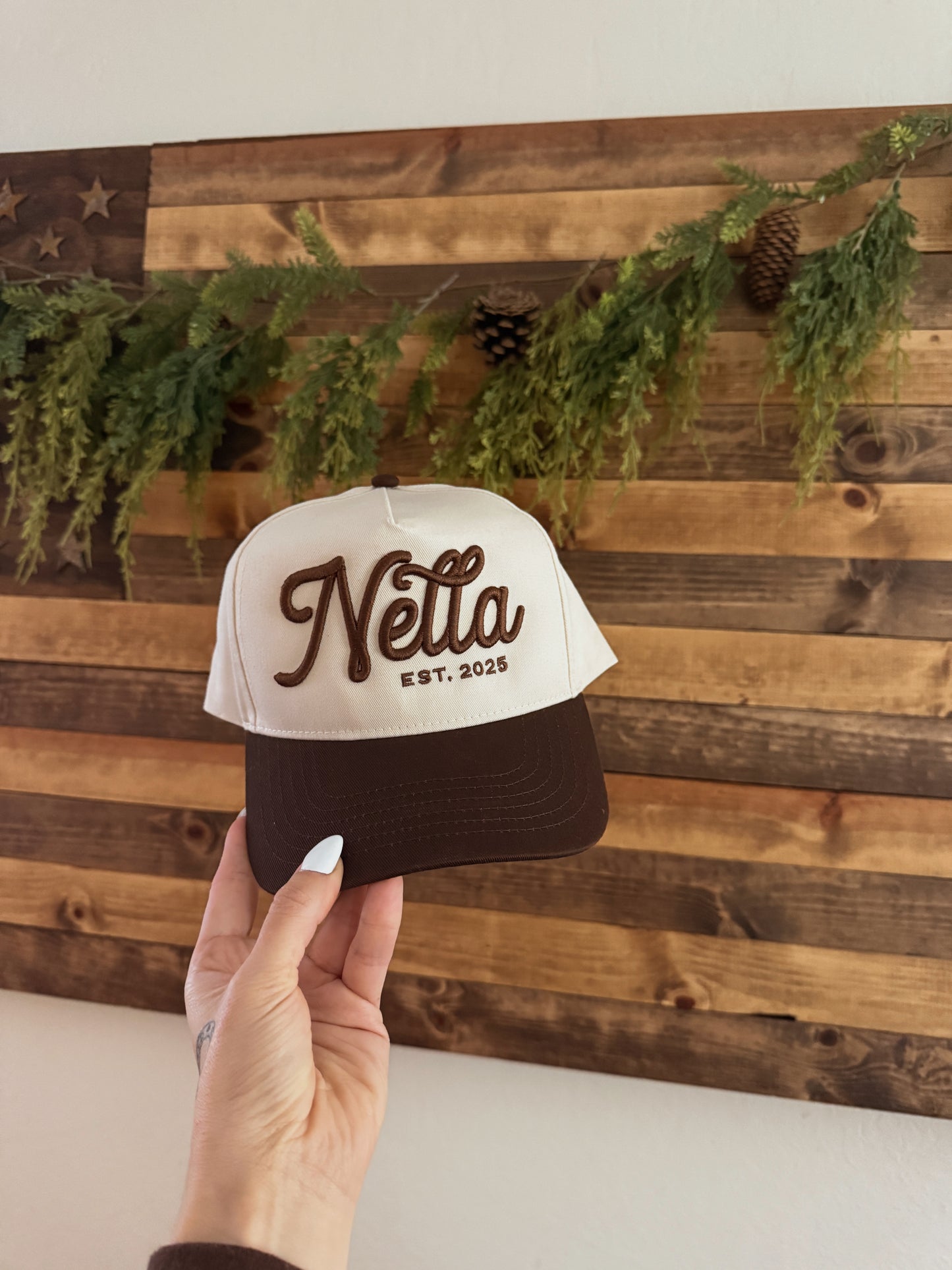 Custom Cursive Puff Embroidered Hat