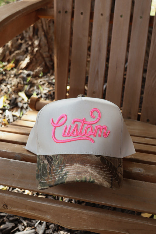 Custom Cursive Puff Embroidered Hat