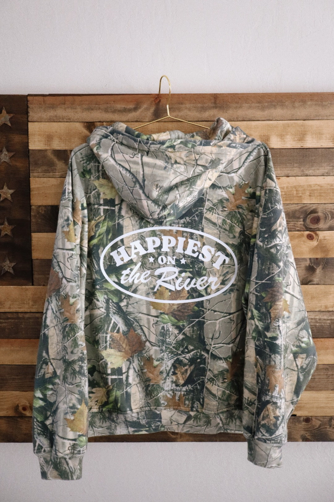 Vintage Wash Camo Zip Up