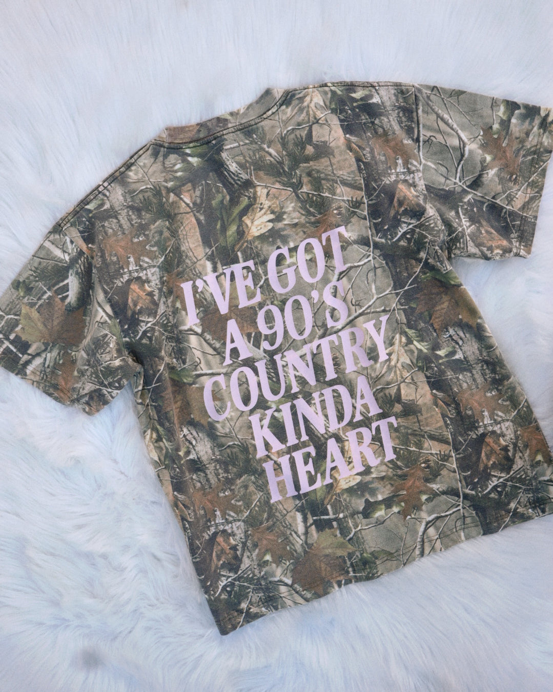 90's Country Kinda Heart Camo Tee