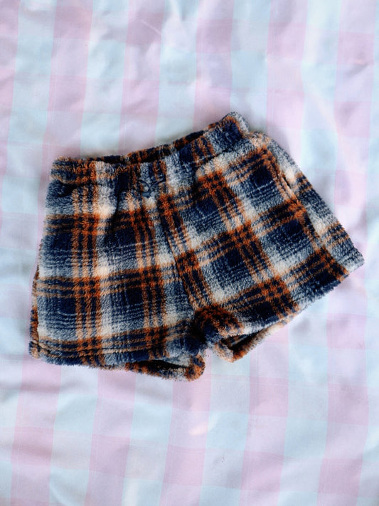 Fleece Plaid Shorts