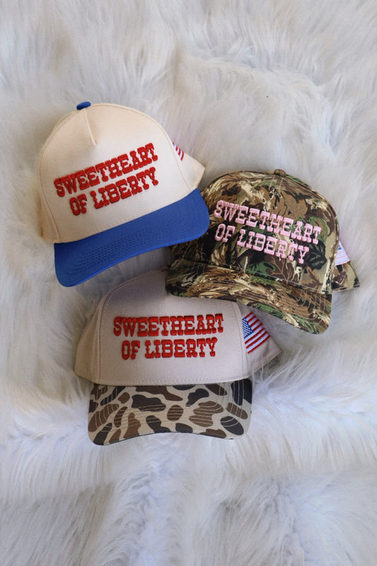 Sweetheart of Liberty Puff Embroidered Trucker Hat