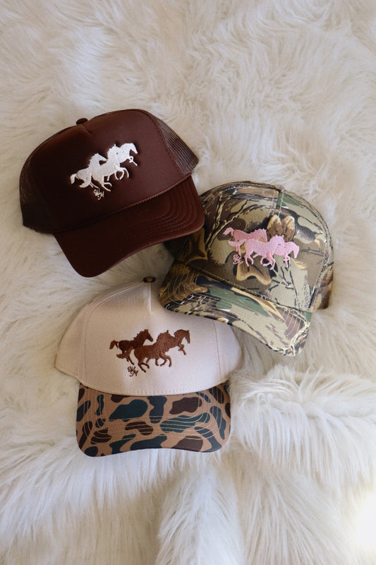 Wild Horses Embroidered Hat
