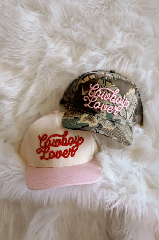Cowboy Lover Puff Embroidered Trucker Hat