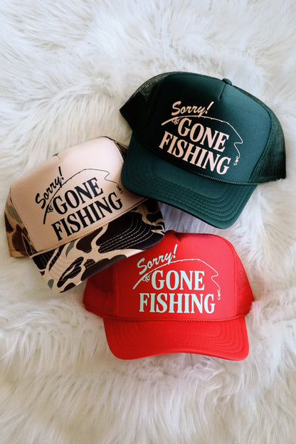 Gone Fishing Trucker Hat
