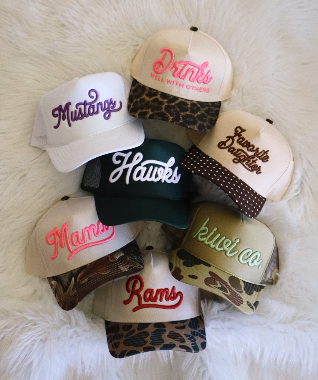 Custom Cursive Puff Embroidered Hat
