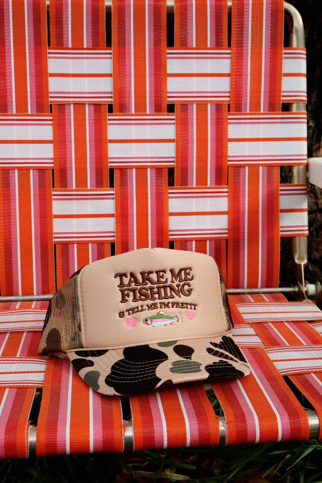 Take Me Camping/Fishing Embroidered Hat