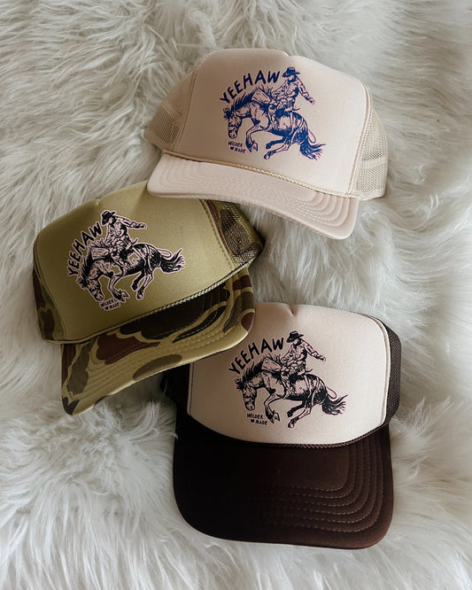 Yeehaw Buckin’ Cowboy Trucker Hat