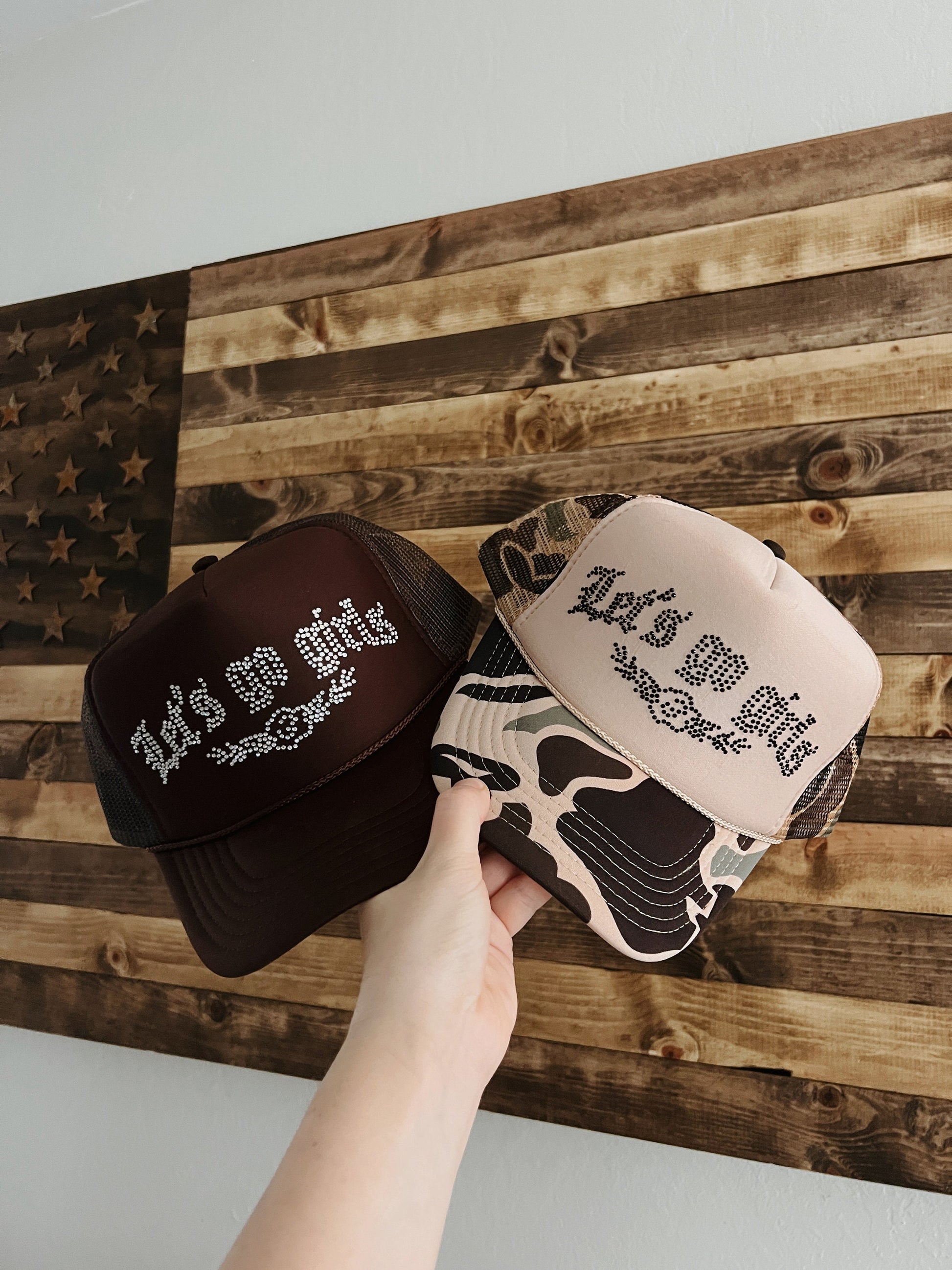 Let’s Go Girls Rhinestone Trucker Hat