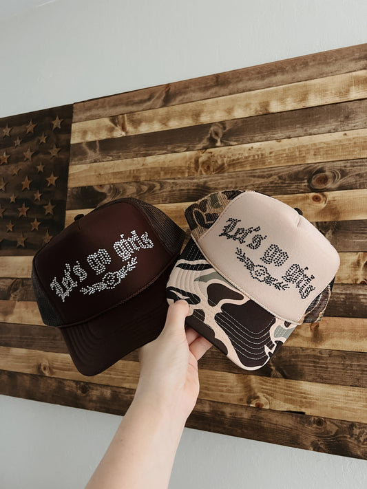 Let’s Go Girls Rhinestone Trucker Hat