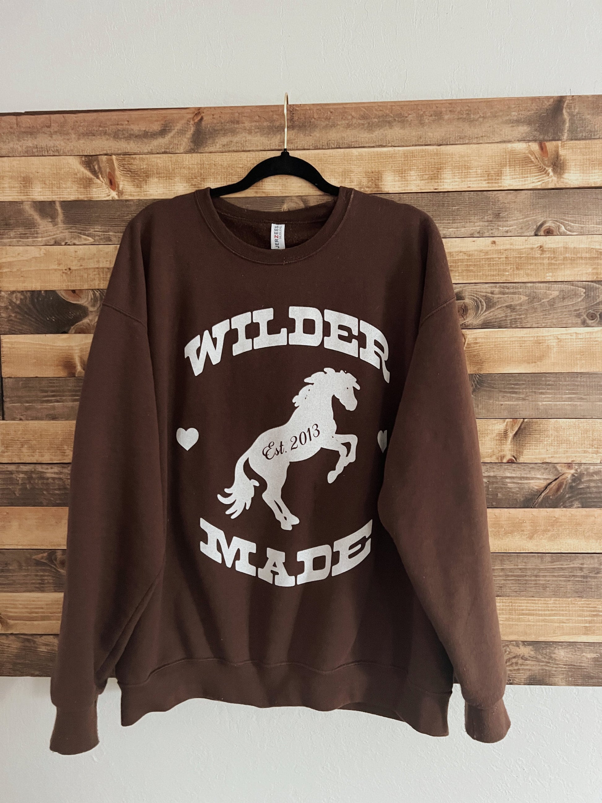 Wilder Made Brown Unisex Crewneck